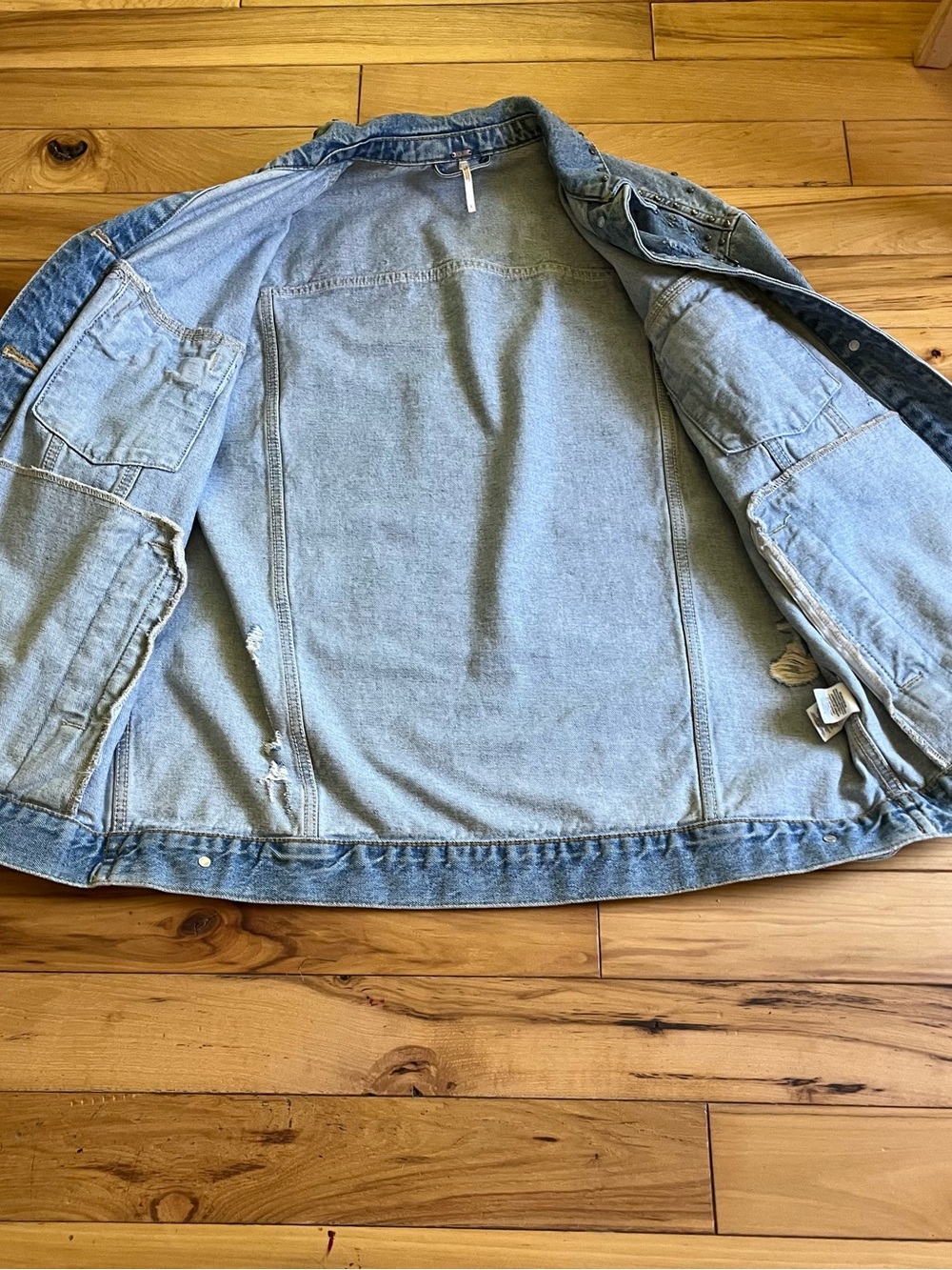 Free People Studded oversized trucker jacket - Picture 6 of 11